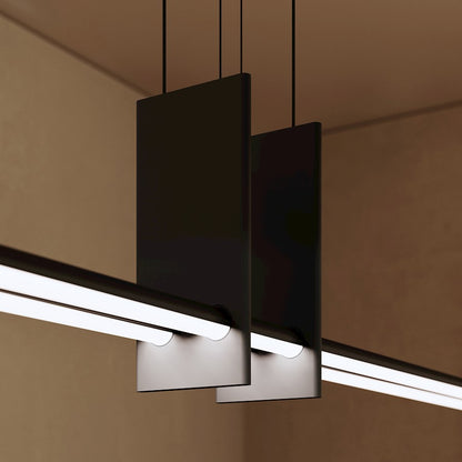 60" Pendant, Satin Black/White