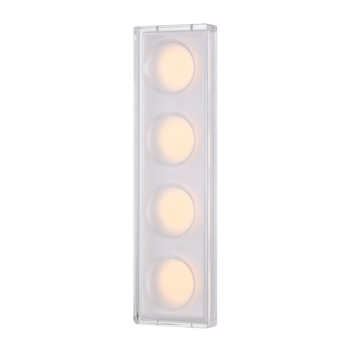 Sonneman Mars 18in 4-Light Bath Vanity Light | Polished Chrome and Clear Cast Glass | Bathroom Vanity & Powder Room | 5 x 18 in | Model 7614-01-PC