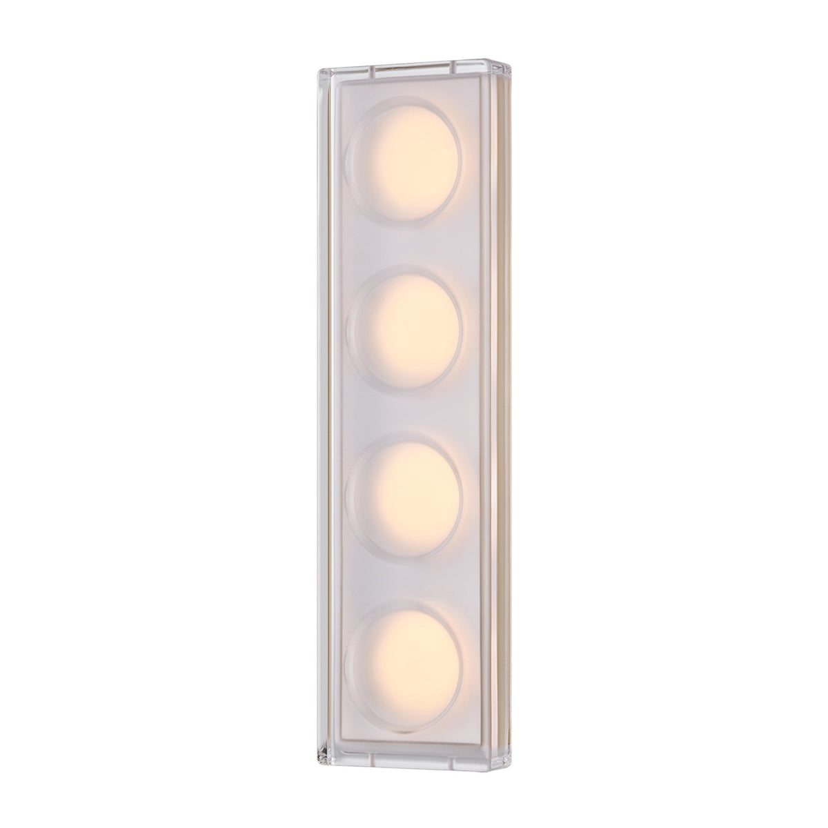 Sonneman Mars 18in 4-Light Bath Vanity Light | Modern Brass and Clear Cast Glass | Bathroom Vanity & Powder Room | 5 x 18 in | Model 7614-39-MB