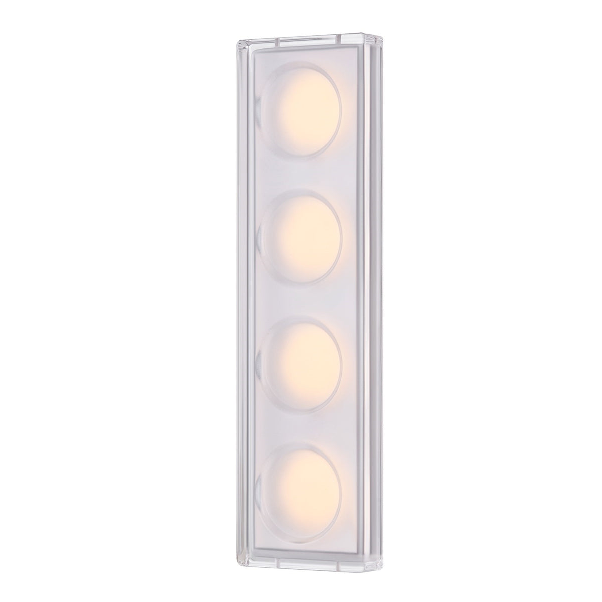 Sonneman Mars 18in 4-Light Bath and Vanity | Modern Black Brass and Clear Cast Glass | Bathroom Vanity & Powder Room | 5 x 18 in | Model 7614-51-BBR