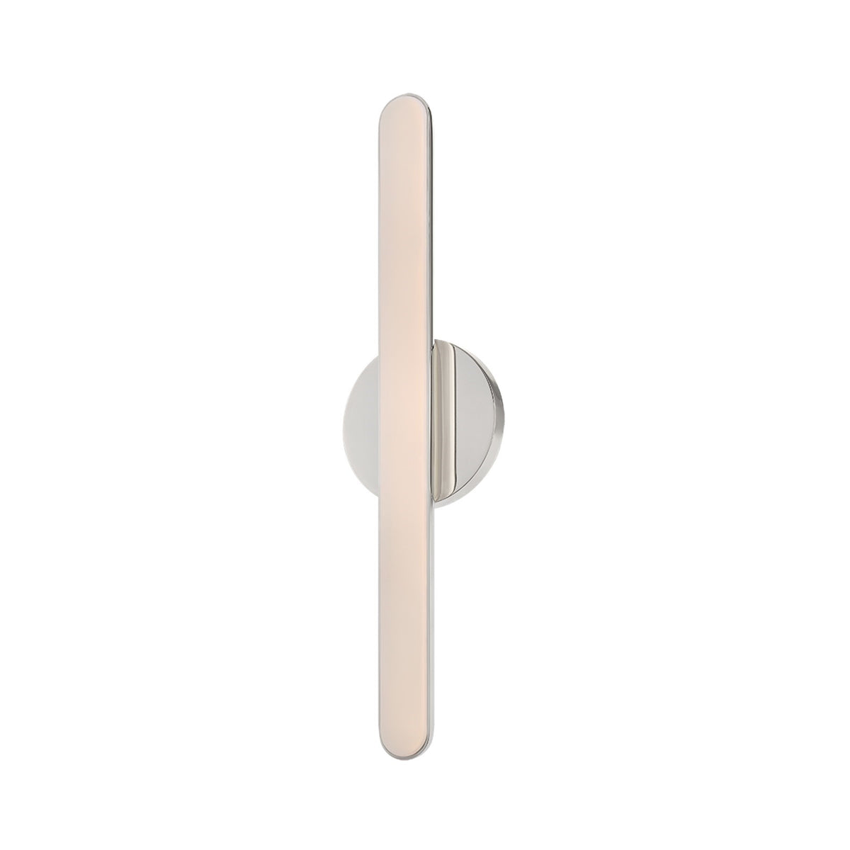 Sonneman Volt 18in 1-Light Bath and Vanity Sconce | Modern Polished Nickel and Matte White Acrylic | Bathroom Vanity & Powder Room | Model 7621-35-PN