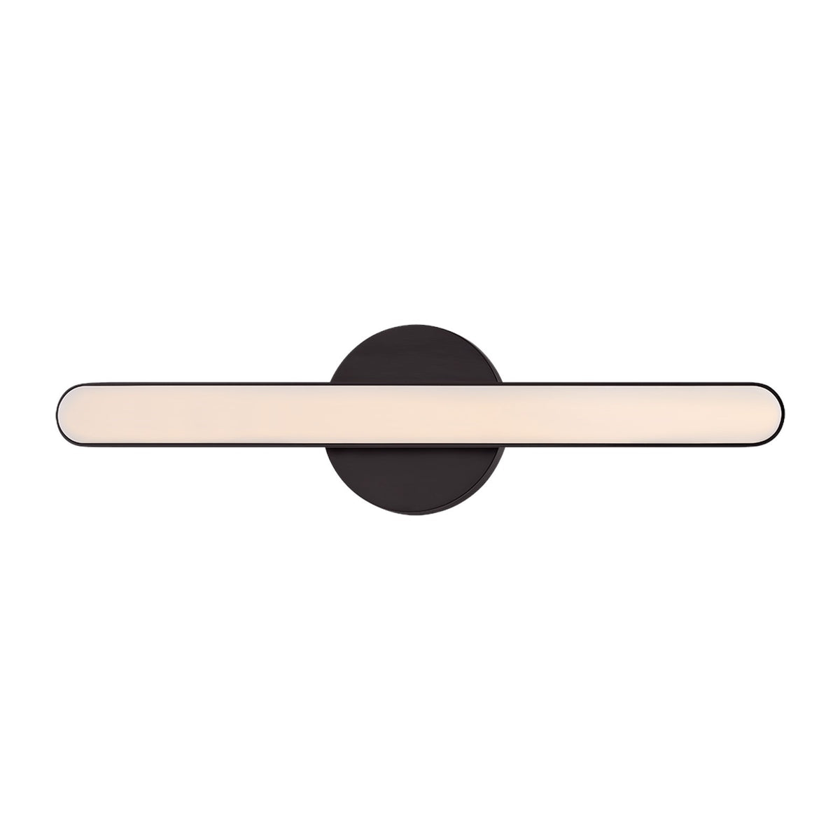 Sonneman Volt 18in 1-Light Bath and Vanity Sconce | Modern Black Brass and Matte White Acrylic | Bathroom Vanity & Powder Room | Model 7621-51-BBR