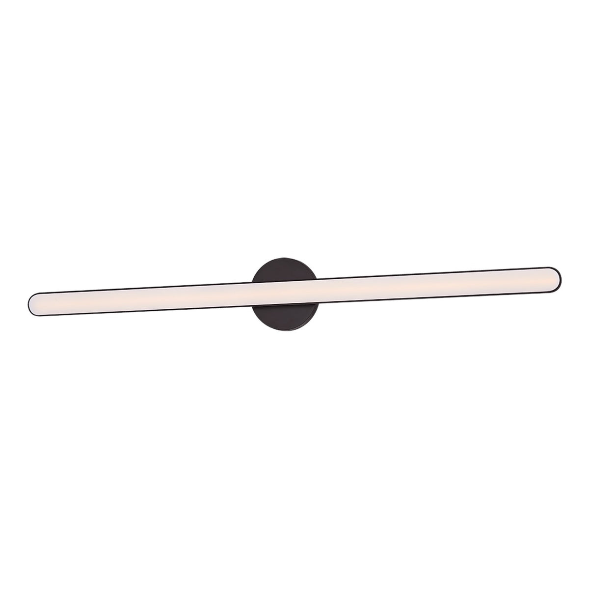 Sonneman Volt 36in 1-Light Bath and Vanity Light | Modern Black Brass and Matte White Acrylic | Bathroom Vanity & Powder Room | Model 7625-51-BBR