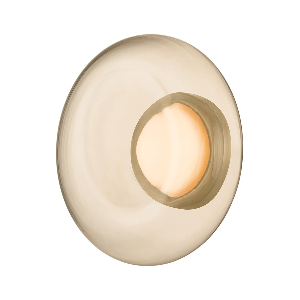Sonneman Opalesce 10in 1-Light Wall Sconce | Modern Brass and Bronze Glass | Bedroom & Hallway Accent Light | 10 x 10 x 4 in | Model 7630-39-MB