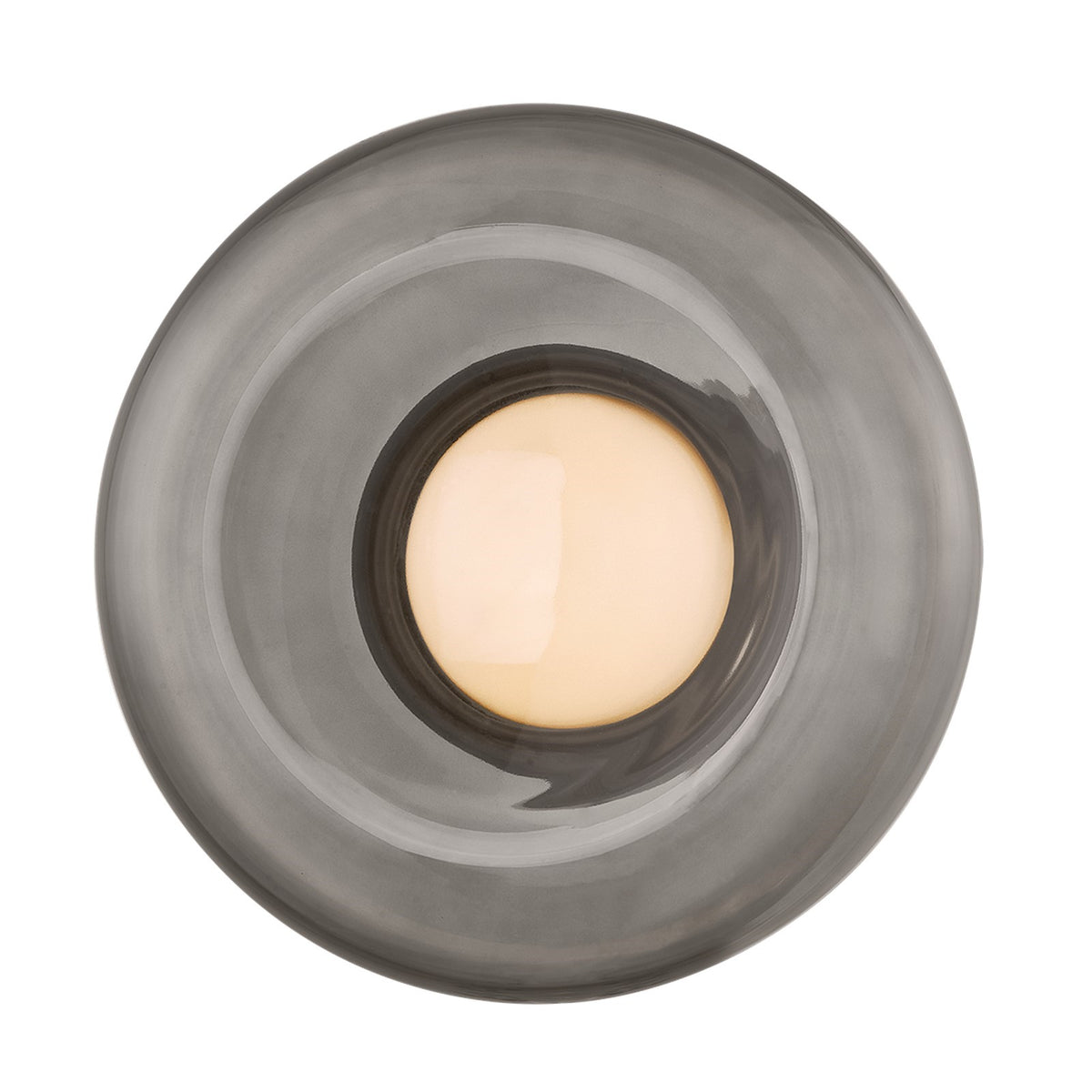 Sonneman Opalesce 10in 1-Light Wall Sconce | Modern Black Brass and Smoke Glass | Bedroom & Hallway Accent Light | 10 x 10 x 4 in | Model 7630-51-BBR