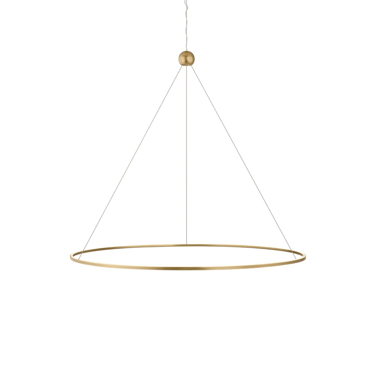 Sonneman Converge 44in 2-Light Chandelier | Modern Brass Ring Modern Brass | Dining Room & Foyer | 44 x 37.25 in | Model 7647-39-MB
