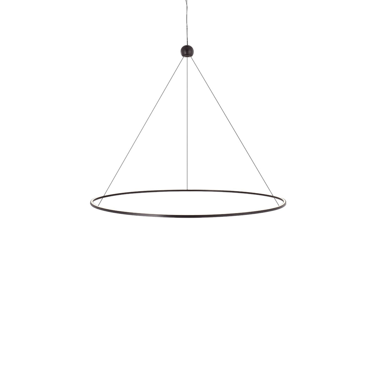 Sonneman Converge 44in 2-Light Chandelier | Black Brass Ring Black Brass | Dining Room & Foyer | 44 x 37.25 in | Model 7647-51-BBR