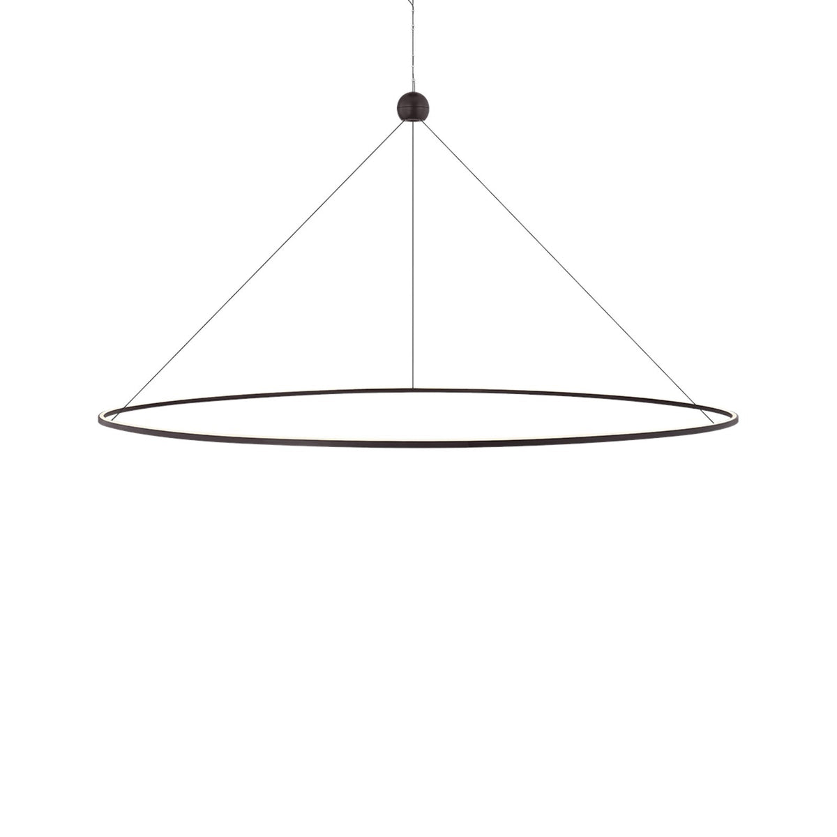 Sonneman Converge 60in 2-Light Chandelier | Black Brass Ring Black Brass | Dining Room & Foyer | 60 x 50.5 in | Model 7649-51-BBR
