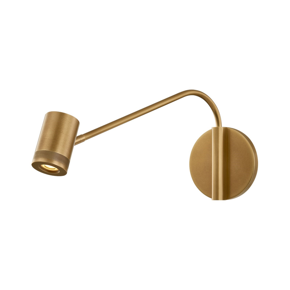 Sonneman Vertex 1-Light Wall Sconce | Modern Brass Steel and Brass Shade | Bedroom & Reading Nook Light | 4.5 x 6.5 in | Model 7661-39-MB
