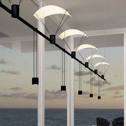 36" 3-Bar In-Line Linear Pendant, Satin Black