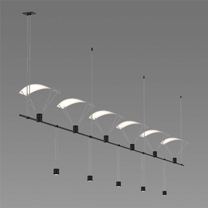 36" 3-Bar In-Line Linear Pendant, Satin Black