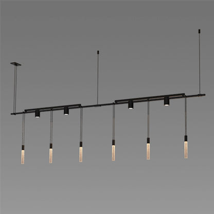 2-Bar In-Line 36" Linear Pendant, Satin Black