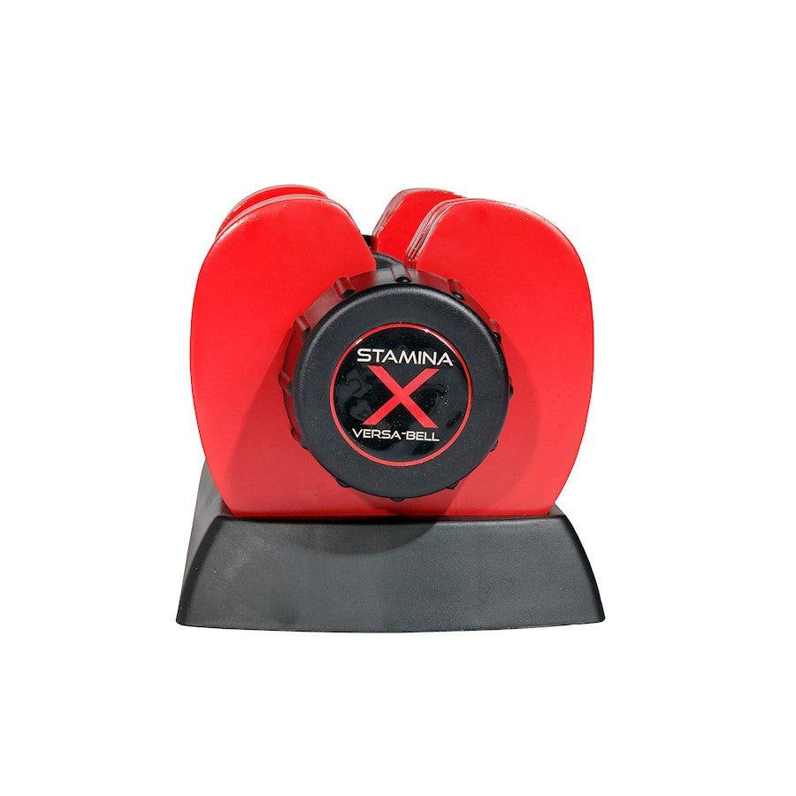 Stamina X Versa-Bell 50lb Adjustable Dumbbell | 10-50 lb 9-in-1 | Home Gym & Strength Training | 16 x 7.5 x 6.75 in | Model 05-2150