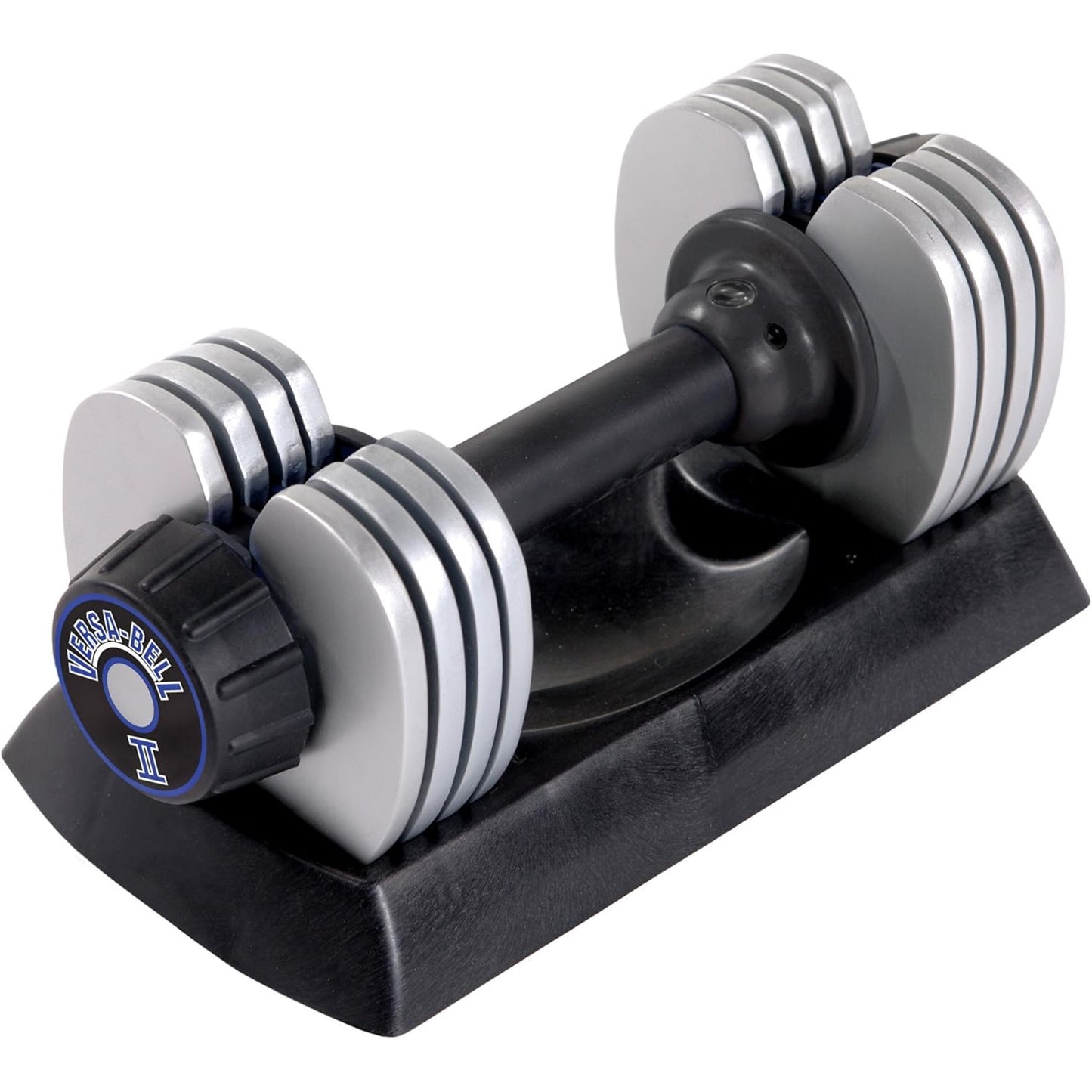 Stamina Versa-Bell II 50lb Pair Adjustable Dumbbells | 10-50 lb 9-in-1 | Home Gym & Strength Training | 16 x 7.5 x 6.75 in | Model 05-2150P