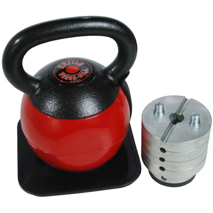 Stamina Adjustable Kettle Versa-Bell 36lb | 16-36 lb 6-in-1 | Home Gym & Kettlebell Training | 9 x 9 x 11 in | Model 05-3036