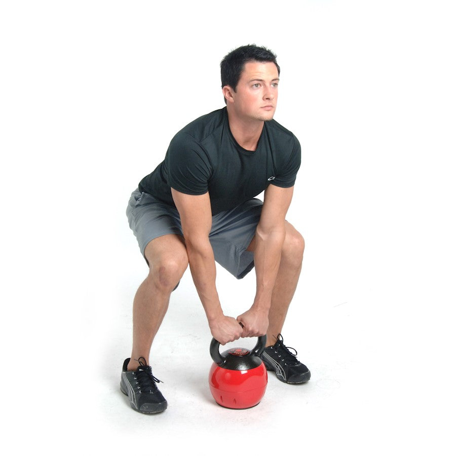 Stamina Adjustable Kettle Versa-Bell 36lb | 16-36 lb 6-in-1 | Home Gym & Kettlebell Training | 9 x 9 x 11 in | Model 05-3036