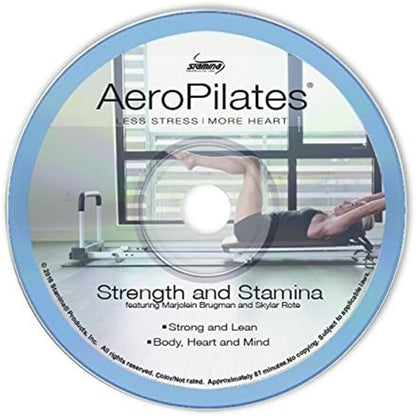 Stamina AeroPilates Strength & Stamina DVD | Strong & Lean + Body Heart & Mind Workouts | AeroPilates Reformer | Model 05-9133D