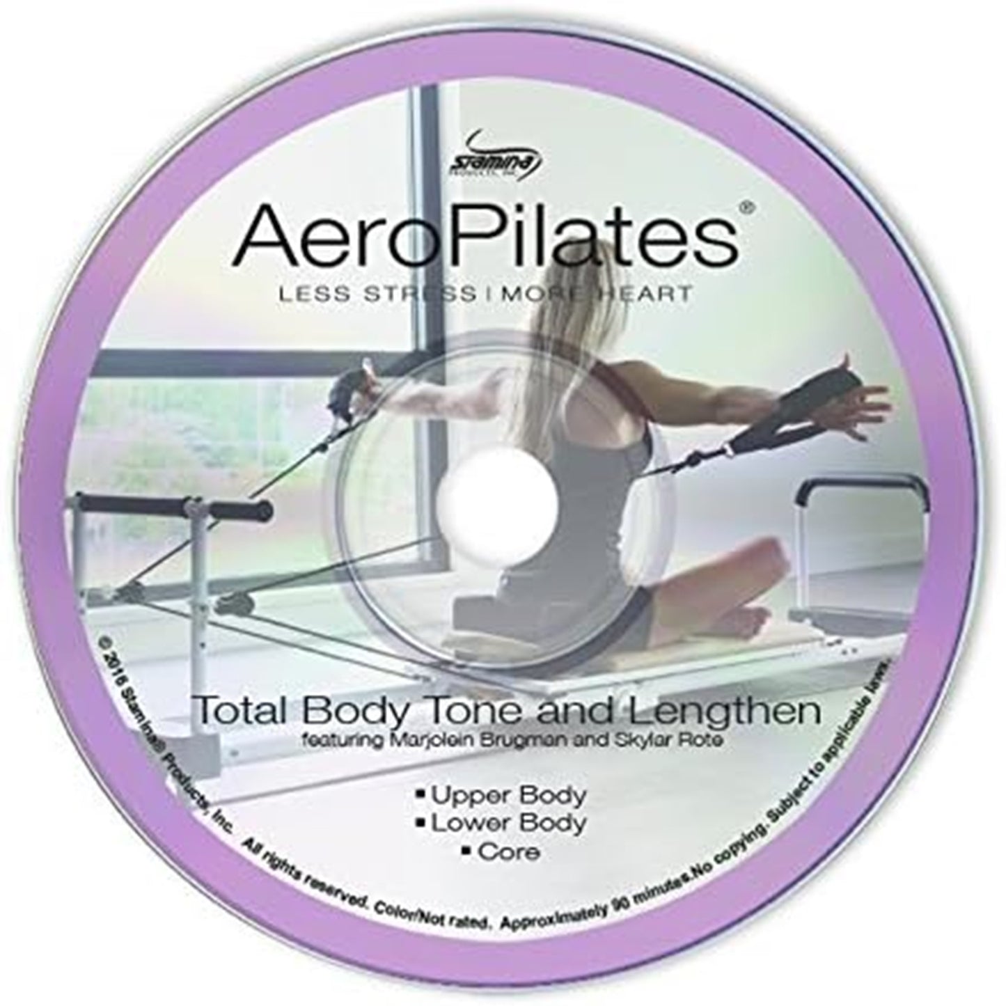 Stamina AeroPilates Total Body Tone & Lengthen DVD | 3 Workouts for Upper, Lower, Core | Use with AeroPilates Reformer | Model 05-9135D