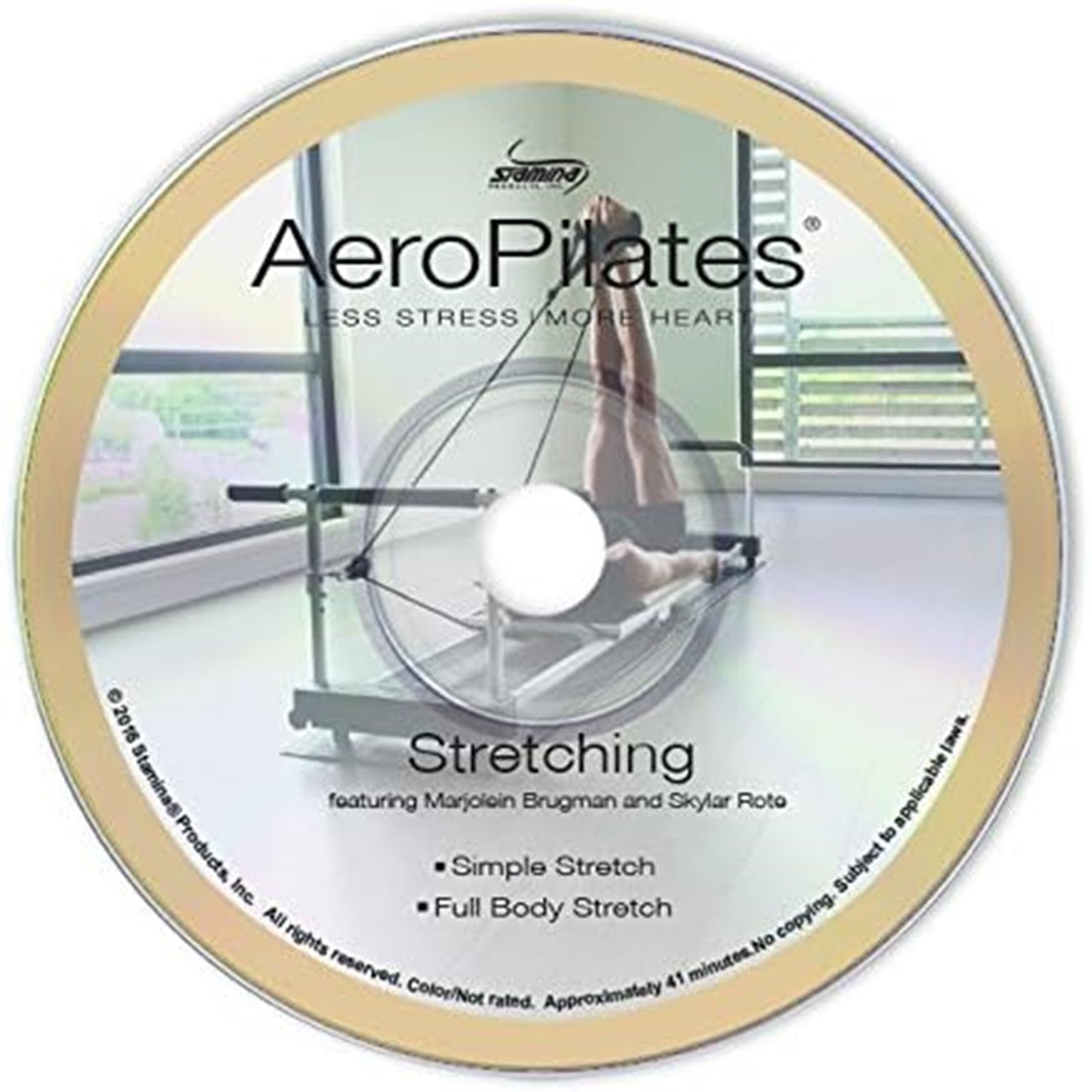 Stamina AeroPilates Stretching DVD | 2 Workouts for Flexibility & Mobility | Use with AeroPilates Reformer | Model 05-9136D