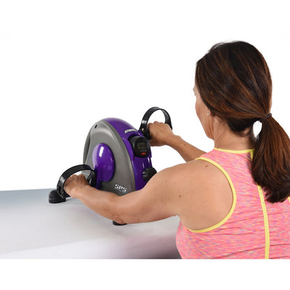 Stamina Mini Exercise Bike | Purple Smooth Pedal System | Home & Office Workout | 15 x 13.5 x 12 in | Model 15-0142