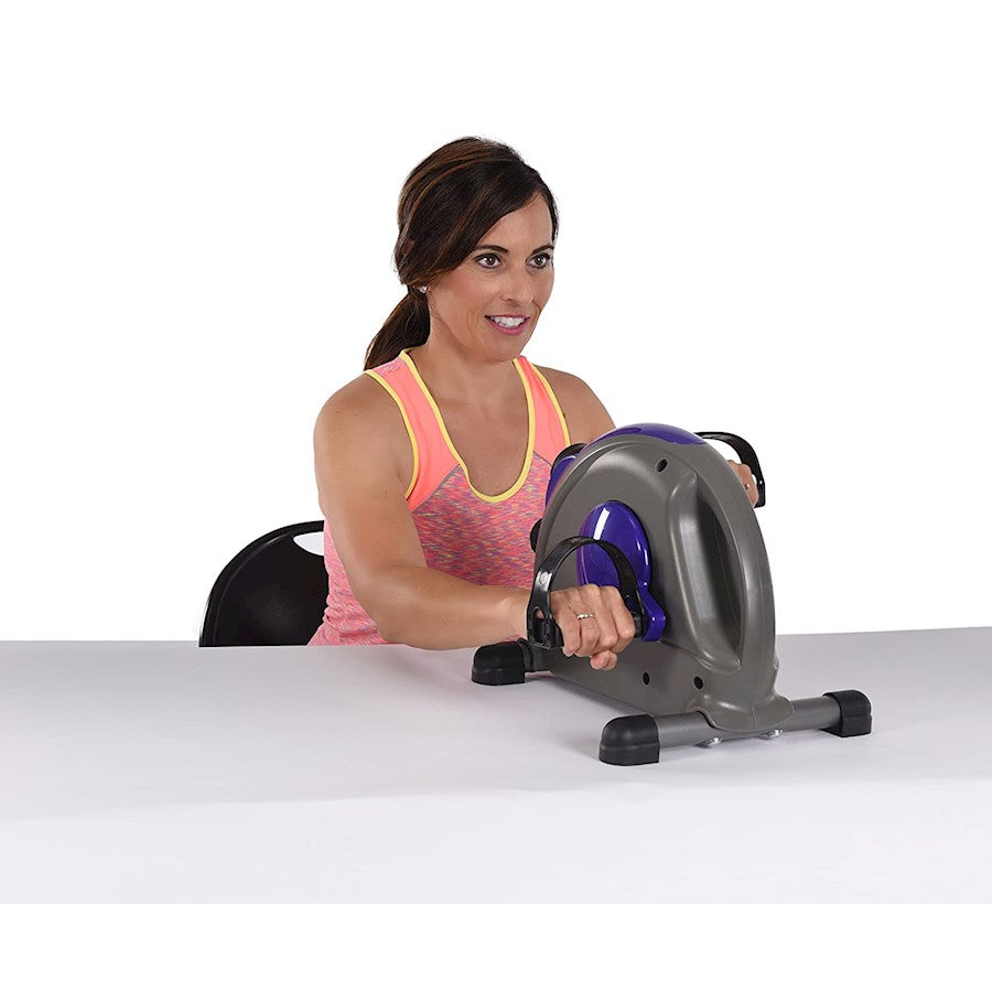 Stamina Mini Exercise Bike | Purple Smooth Pedal System | Home & Office Workout | 15 x 13.5 x 12 in | Model 15-0142