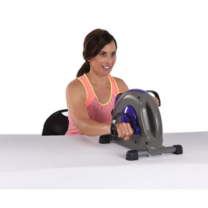 Stamina Mini Exercise Bike | Purple Smooth Pedal System | Home & Office Workout | 15 x 13.5 x 12 in | Model 15-0142