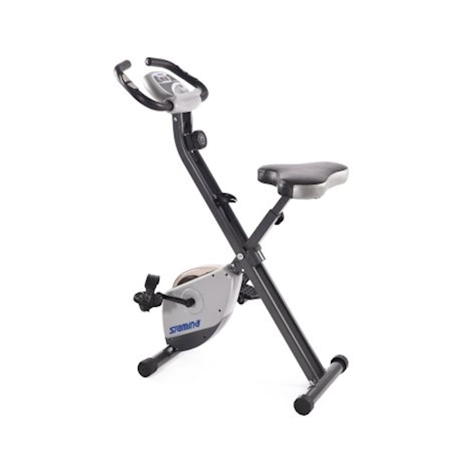 Stamina Folding Exercise Bike 182 | 8-Level Magnetic Resistance | Home Gym Cardio | 15 x 8 x 46.5 in | Model 15-0182