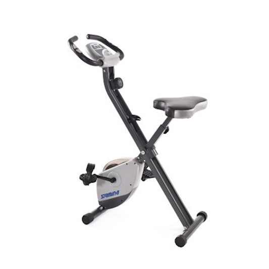 Stamina Folding Exercise Bike 182 | 8-Level Magnetic Resistance | Home Gym Cardio | 15 x 8 x 46.5 in | Model 15-0182