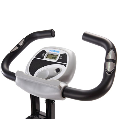 Stamina Folding Exercise Bike 182 | 8-Level Magnetic Resistance | Home Gym Cardio | 15 x 8 x 46.5 in | Model 15-0182