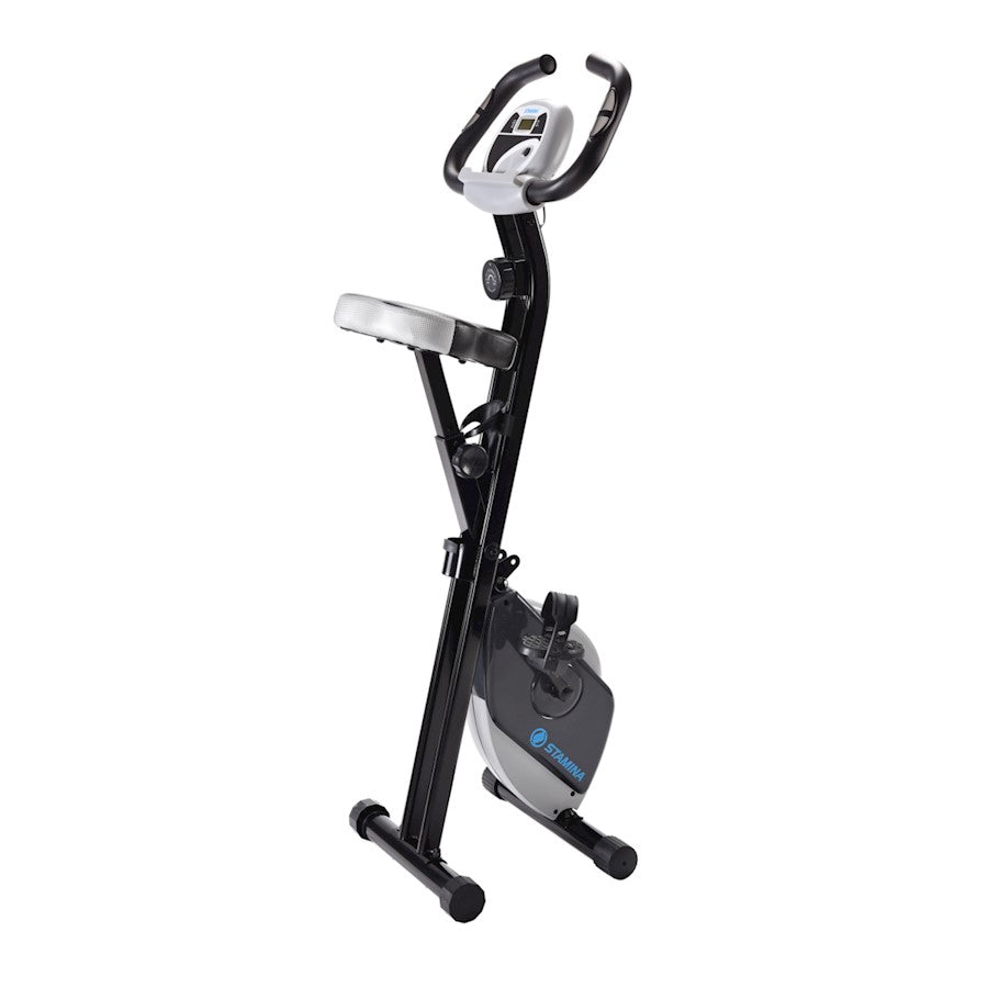 Stamina Folding Exercise Bike 182 | 8-Level Magnetic Resistance | Home Gym Cardio | 15 x 8 x 46.5 in | Model 15-0182