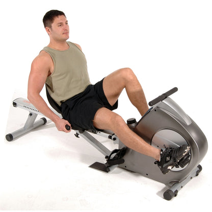 Stamina Deluxe Conversion II Recumbent Bike/Rower | 2-in-1 Magnetic Resistance Fitness Machine | Full Body Home Workout for Living | Model 15-9003