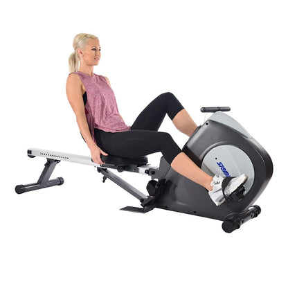 Stamina Conversion II Recumbent Bike/Rower | 2-in-1 Magnetic Resistance Fitness Machine | Full Body Home Workout for Living Room | Model 15-9011