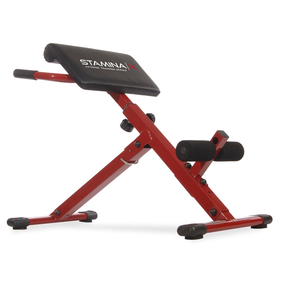 Stamina X Hyper Bench | Adjustable Core & Back Strength Trainer | Home Gym & Fitness Studio | 17 x 25 x 6 in | Model 20-2015