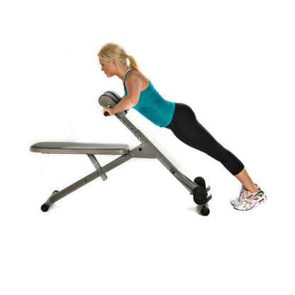 Stamina Ab/Hyper Bench | 4-Level Adjustable Core & Back Trainer | Home Gym & Fitness Studio | 56 x 27 x 35 in | Model 20-2021