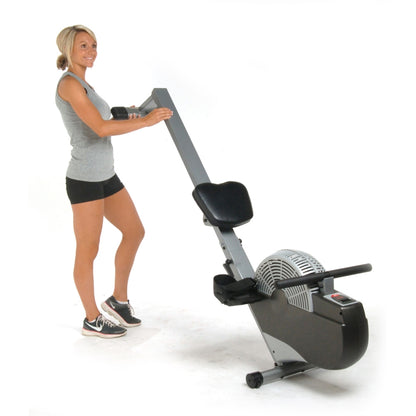 Stamina Air Rower | Wind Resistance, Foldable Steel Frame | Home Cardio & Full Body Workout | 77 x 18 x 22 in | Model 35-1399