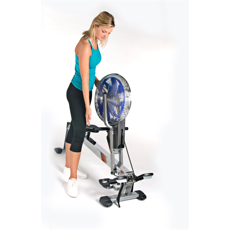 Stamina ATS Air Rower 1405 | Wind Resistance Rowing Machine with Monitor for Home Cardio & Full Body Workout | Folds for Storage | Model 35-1405