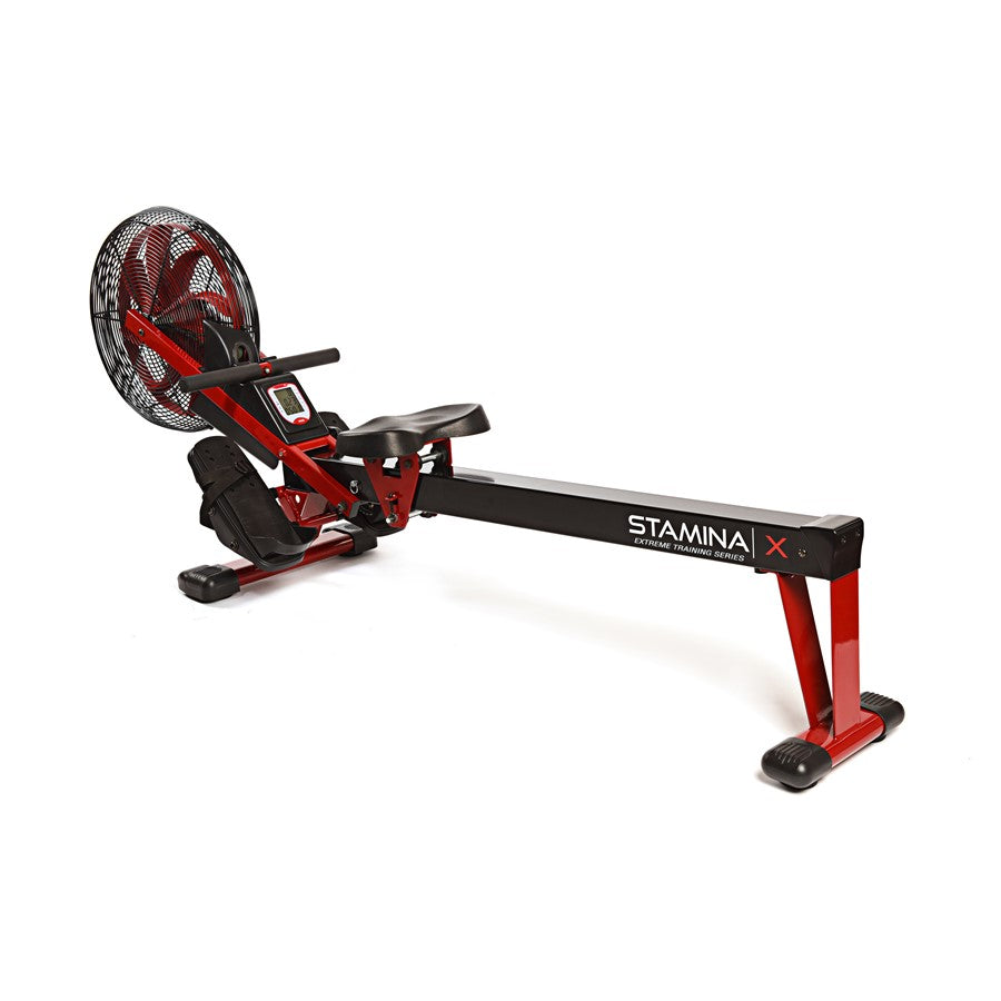 Stamina X Air Rower | Steel Frame Air Resistance Rowing Machine | Home Gym & HIIT Cardio | 78.5 x 18 x 29 in | Model 35-1412