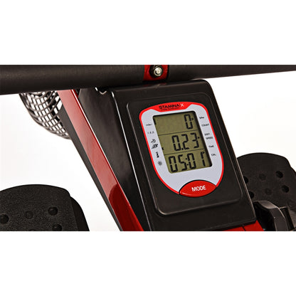 Stamina X Air Rower | Steel Frame Air Resistance Rowing Machine | Home Gym & HIIT Cardio | 78.5 x 18 x 29 in | Model 35-1412