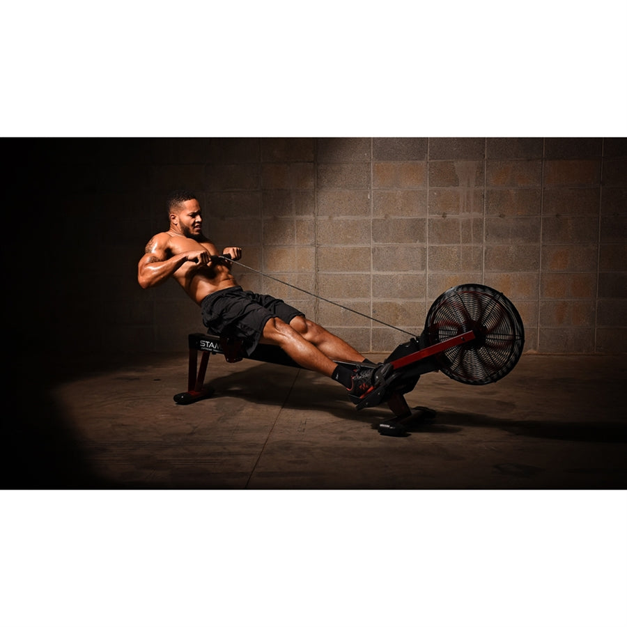 Stamina X Air Rower | Steel Frame Air Resistance Rowing Machine | Home Gym & HIIT Cardio | 78.5 x 18 x 29 in | Model 35-1412
