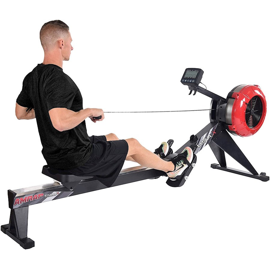 Stamina X Amrap Rowing Machine | Steel Frame Air Rower | Home Gym & HIIT Cardio | Model 35-1423