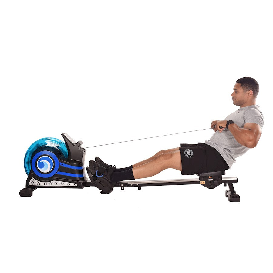 Stamina Wave Water Rower 1435 | Water Resistance Rowing Machine | Home Gym & Cardio | 76 x 20 x 21 in | Model 35-1435