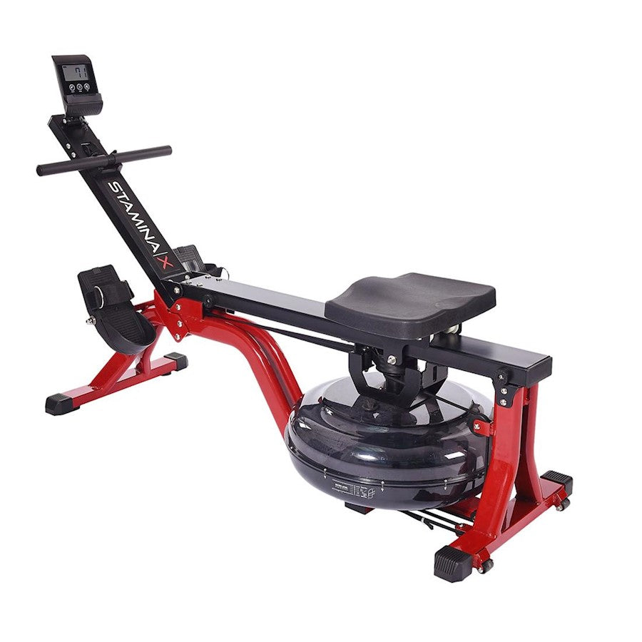 Stamina X Water Rower | Water Resistance Home Rowing Machine | Full Body Cardio Workout | 96 lbs | Model 35-1442