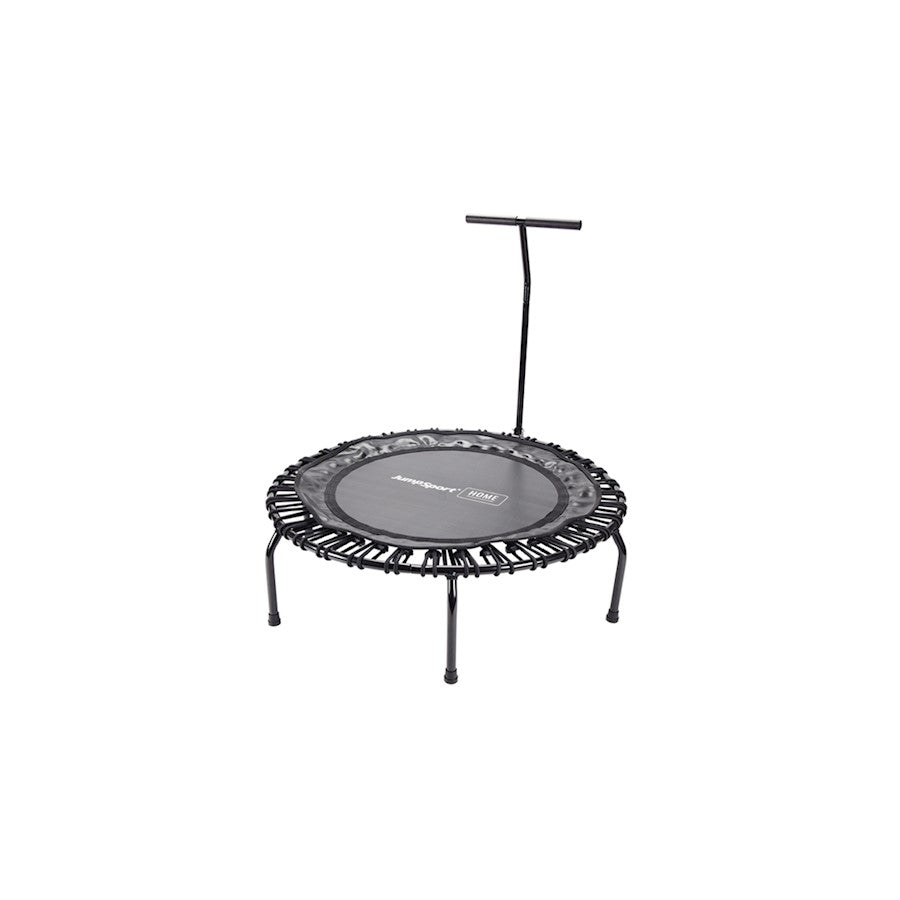 Stamina JumpSport 120 Home Fitness Trampoline | 30.5in Low-Impact Cardio Rebounder with Handlebar & 36 Resistance Bands | Home Gym | Model 35-1820