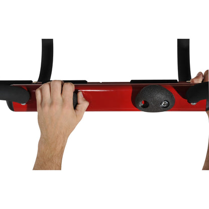 Stamina X Boulder Fit Doorway Trainer | Steel Frame, Foam Grips & Rock Holds | Home Pull-Up & Dip Bar for Doorway | Model 50-0085