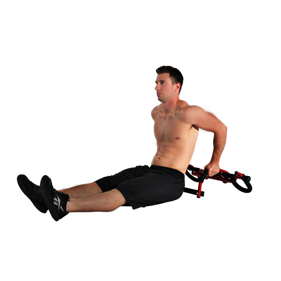 Stamina X Boulder Fit Doorway Trainer | Steel Frame, Foam Grips & Rock Holds | Home Pull-Up & Dip Bar for Doorway | Model 50-0085