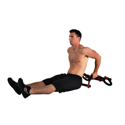 Stamina X Boulder Fit Doorway Trainer | Steel Frame, Foam Grips & Rock Holds | Home Pull-Up & Dip Bar for Doorway | Model 50-0085