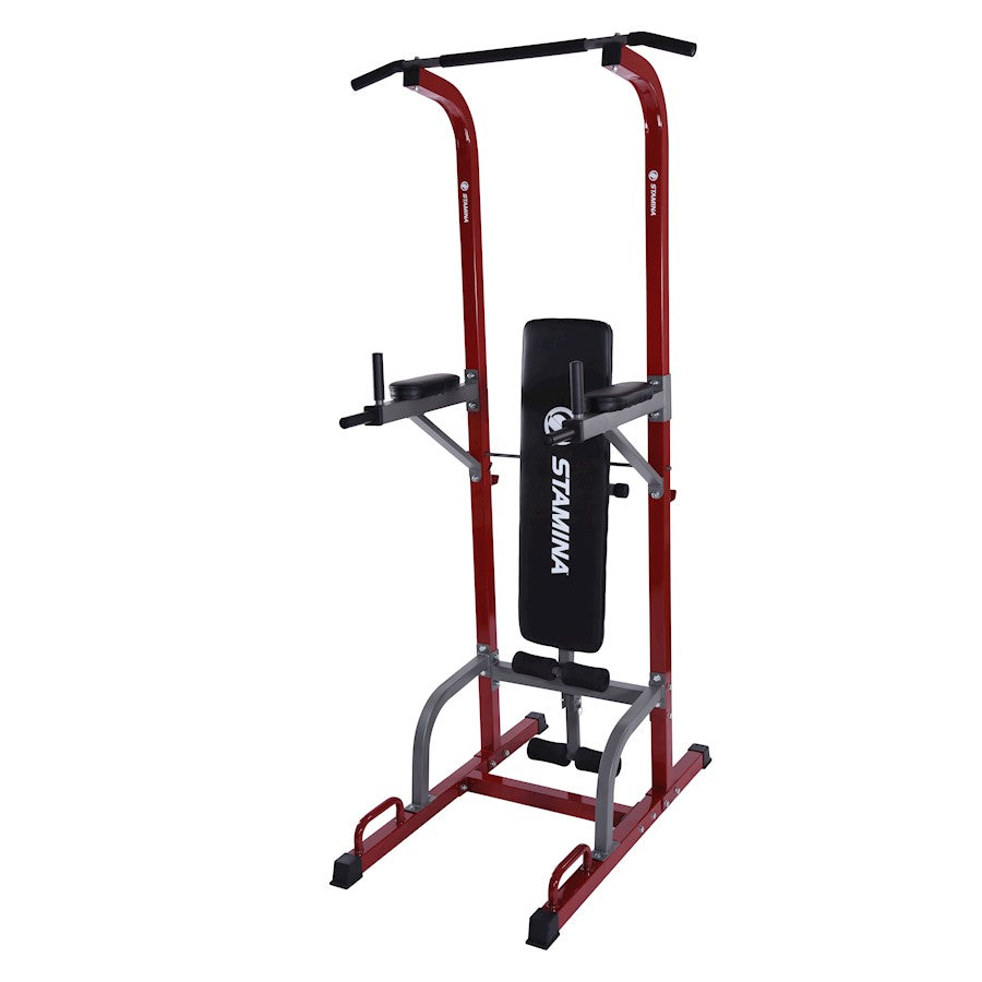 Stamina Full Body Power Tower 1735 | Steel Frame Home Gym | Strength Training for Pull-Ups, Dips & Core | 75 x 40 x 85 in | Model 50-1735
