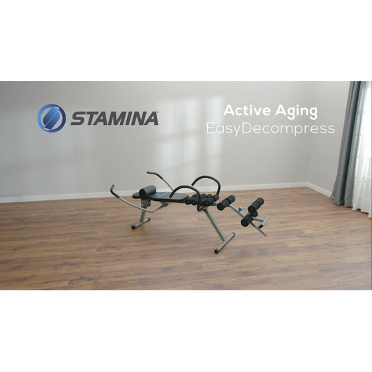 Stamina Active Aging Easy Decompress | Spinal Decompression & Stretch Bench | Lower Back Pain Relief | 50.5 x 10.75 x 18 in | Model 55-1465
