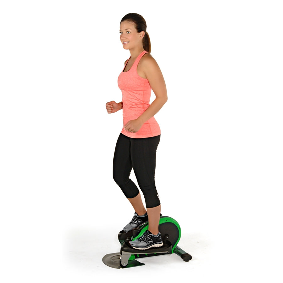 Stamina InMotion Elliptical | Compact Green Steel Frame | Low-Impact Cardio for Home & Office | 24.5 x 17 x 11.38 in | Model 55-1602