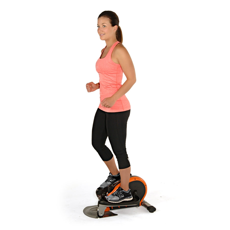 Stamina InMotion Elliptical | Compact Orange Steel Frame | Low-Impact Cardio for Home & Office | 24.5 x 17 x 11.38 in | Model 55-1603
